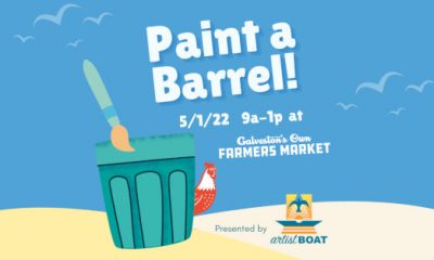 paint a barrel artistboat galveston farmers market